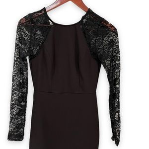 Emerald Sundae black dress with lace sleeve size small